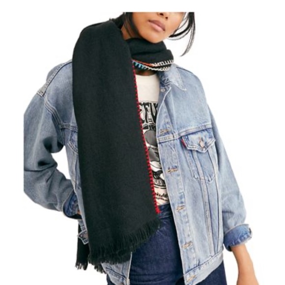 Free People Accessories - Free People Black Oversized Scarf